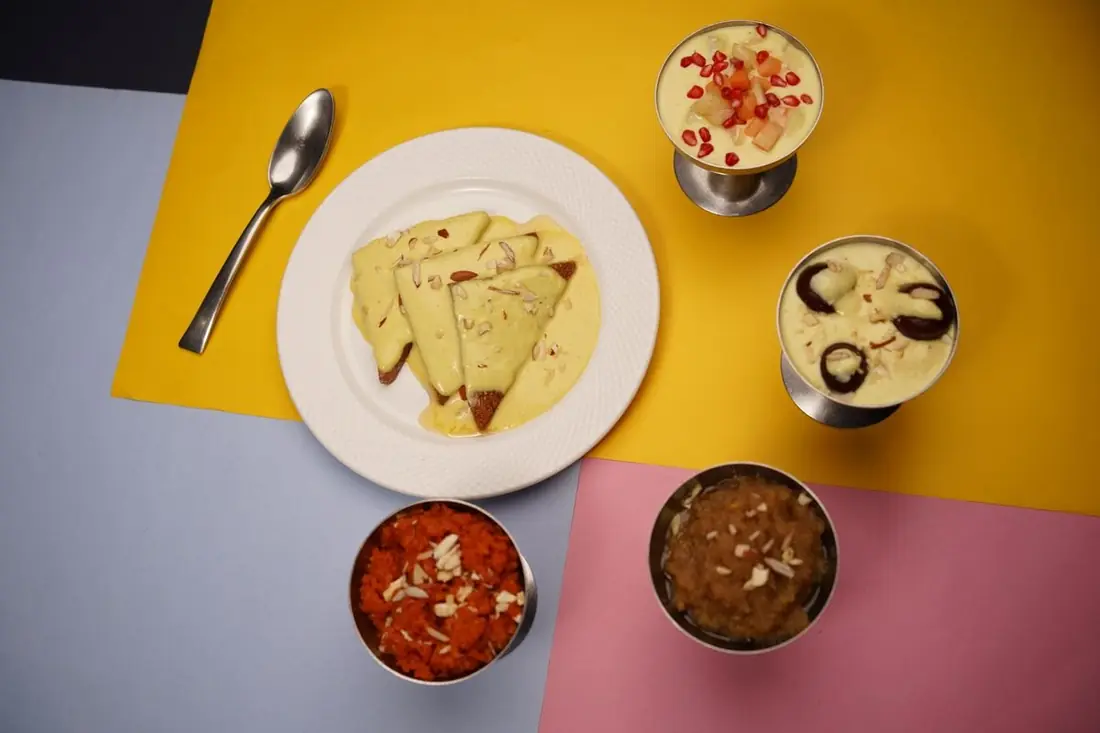 Traditional Indian sweets spread